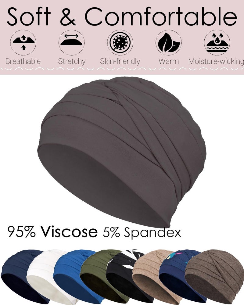 Alnorm Breast Cancer Headwear Chemotherapy Cap Head Wraps Grey - Image 3
